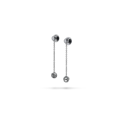 Explosion of Joy Hanging Petite Earrings with Champagne Diamonds