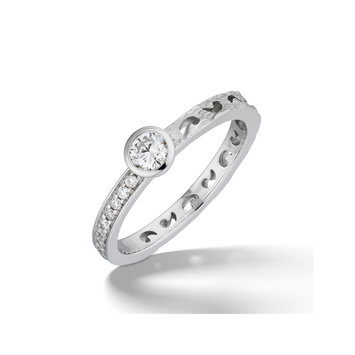 Orion Ring with Pave Diamonds & Circle Halo