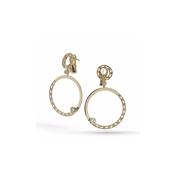 Amaia Small Polished and Textured Hoop Earrings