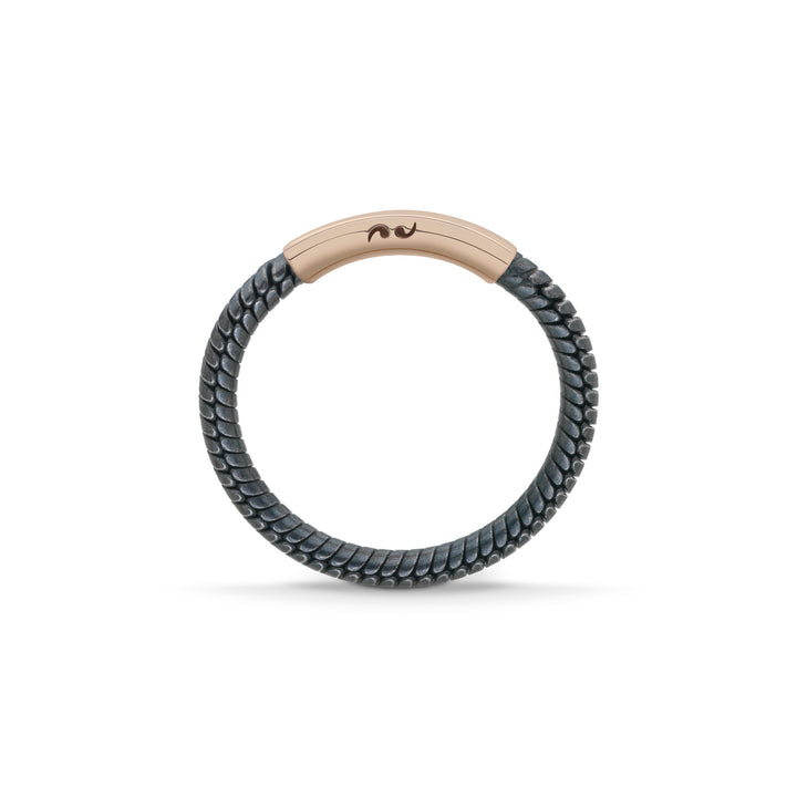 Ulysses Classy 18K Polished Rose Gold Vermail and Oxidized Ring