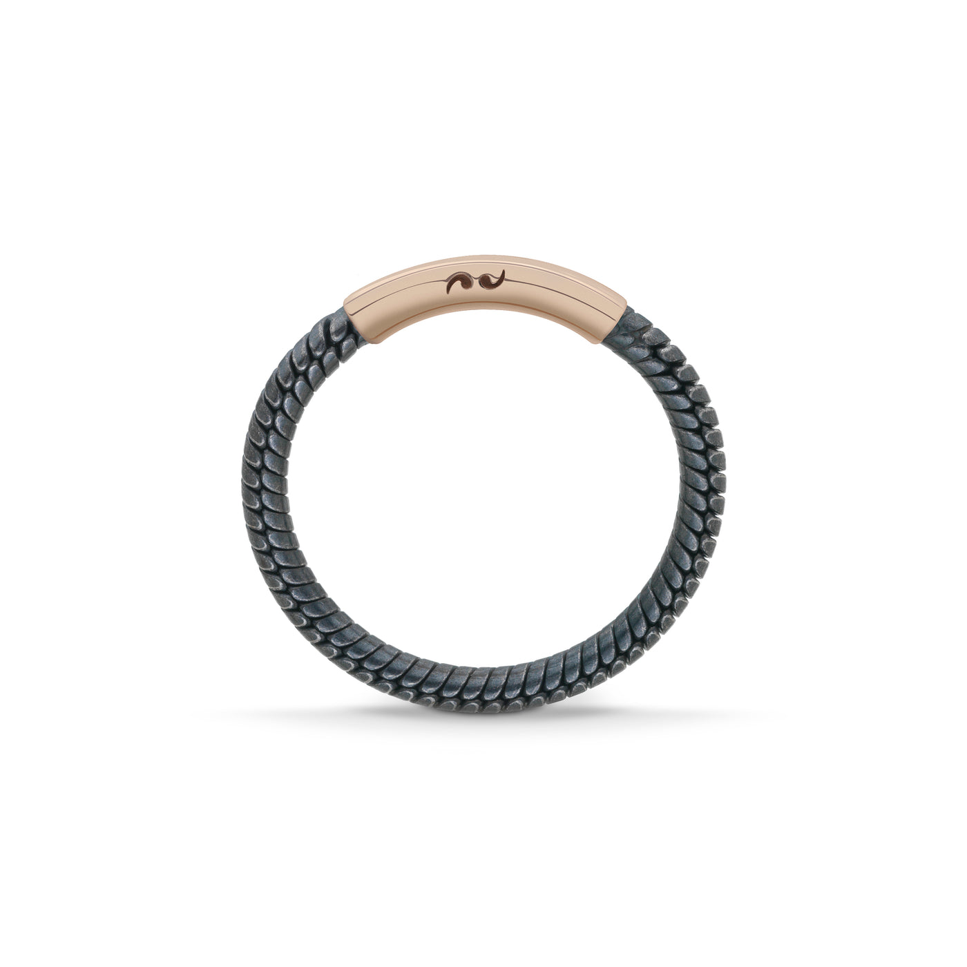 Ulysses Classy 18K Polished Rose Gold Vermail and Oxidized Ring