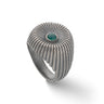 Calyx Green Agate and Oxidized Silver Ring
