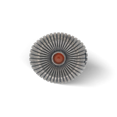 Calyx Carnelian and Oxidized Silver Ring