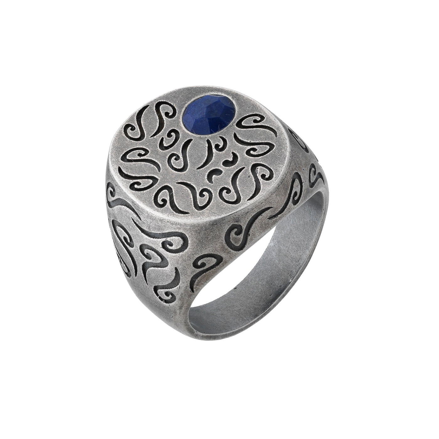 Ara Oval Ring with Side Gemstone