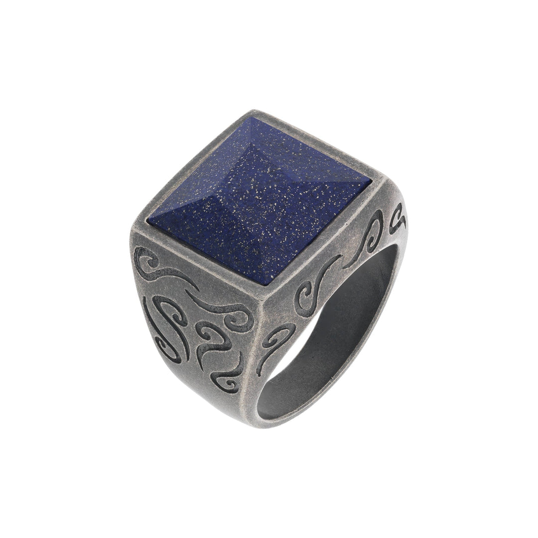Ara Square Gemstone Ring with Lapis Lazuli