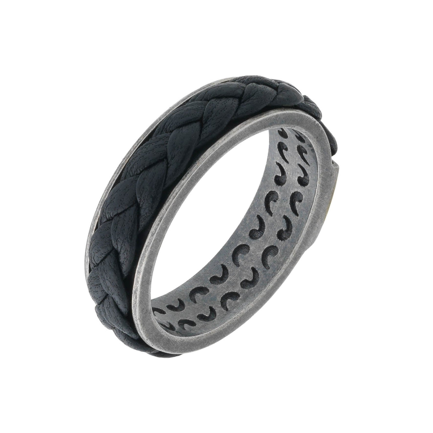 LASH Leather Ring with Black Leather