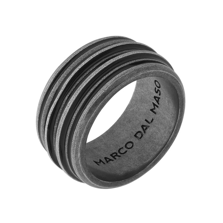 Acies Double Oxidized Silver Ring
