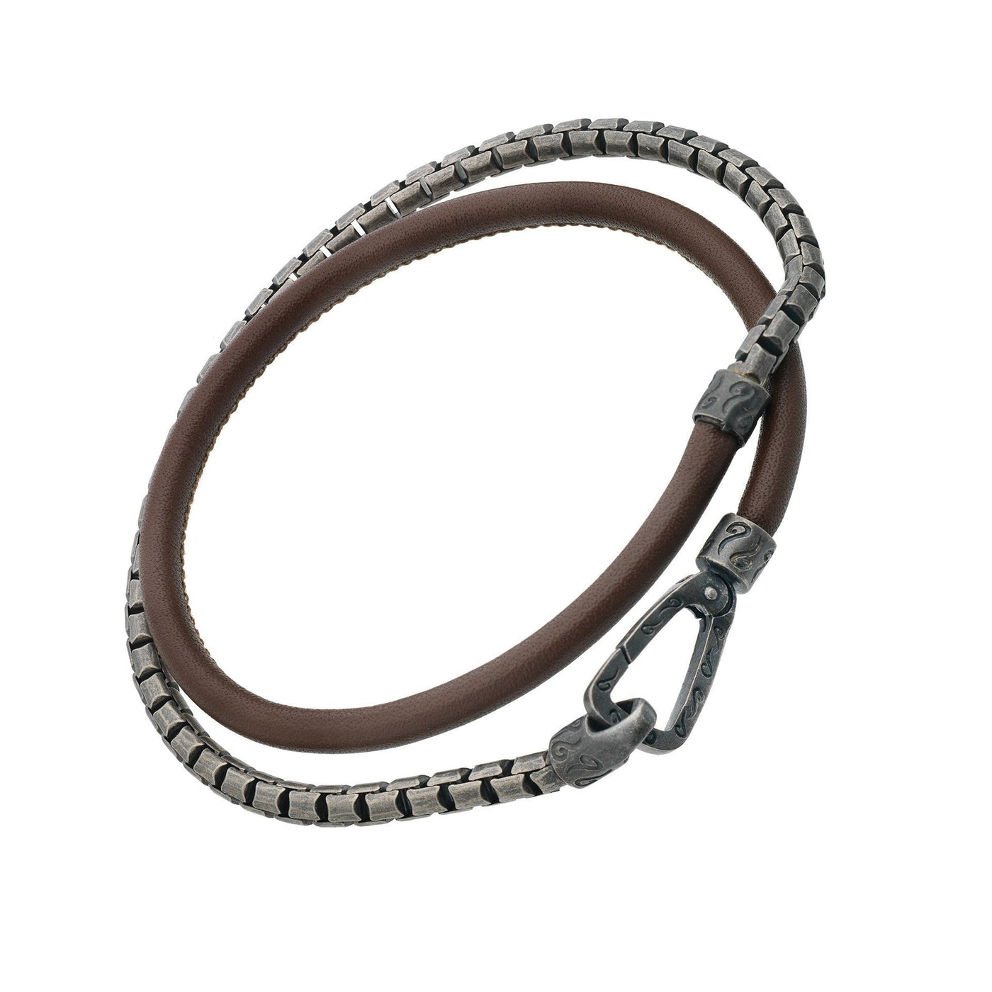 Lash Smooth Brown Leather Bracelet