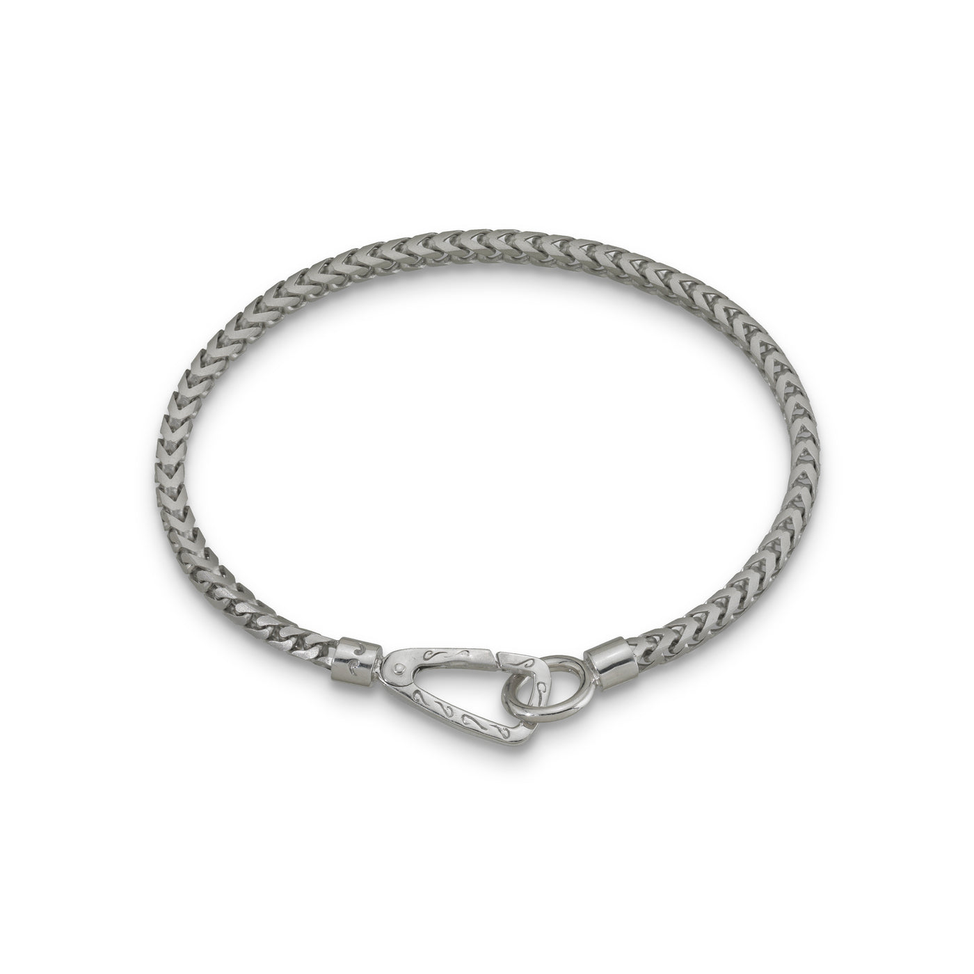 ULYSSES Silver Bracelet with Matte Chain and Polished Clasp