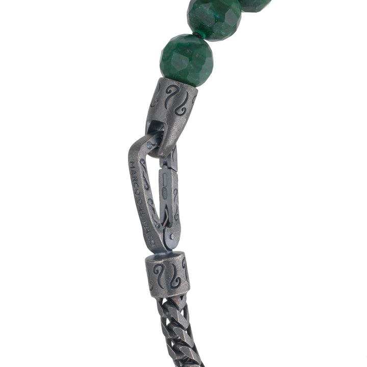 ULYSSES Faceted Beaded Jadeite Chain Single Bracelet