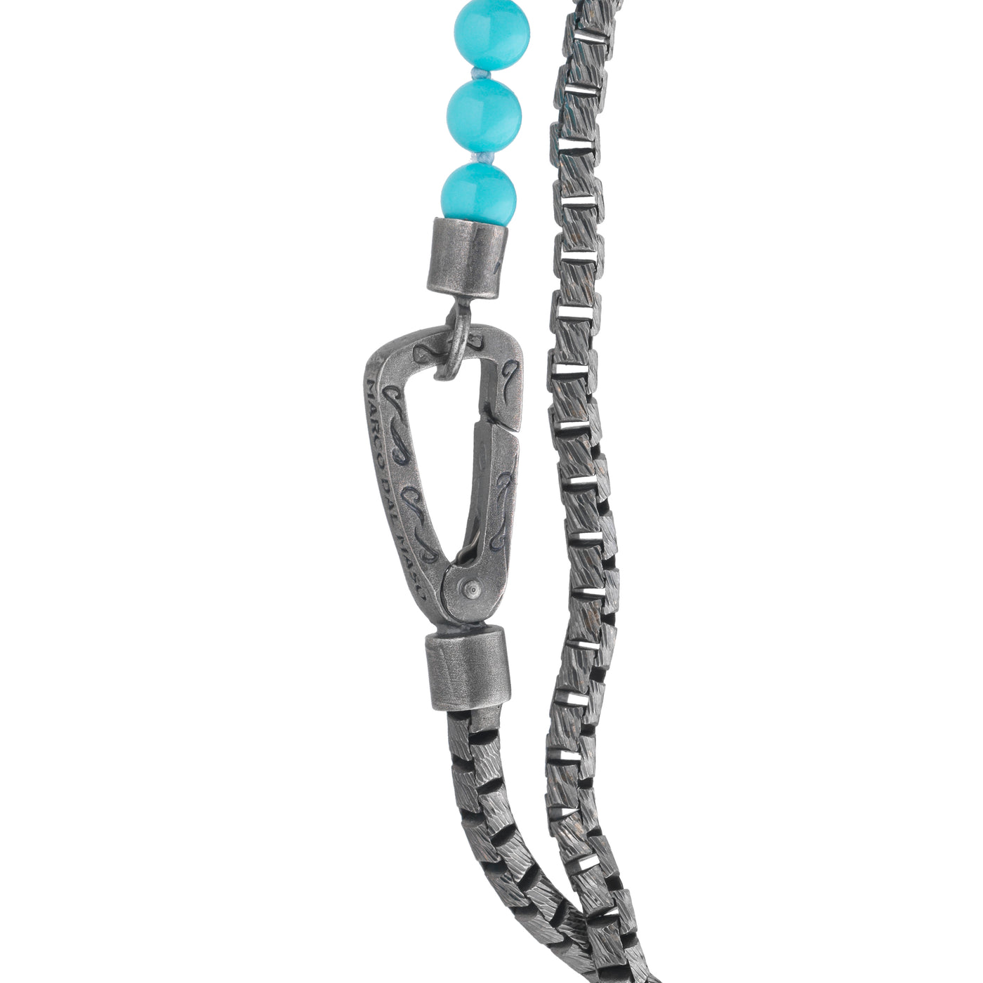 ULYSSES Mini Beaded Turquoise Double Chain Bracelet