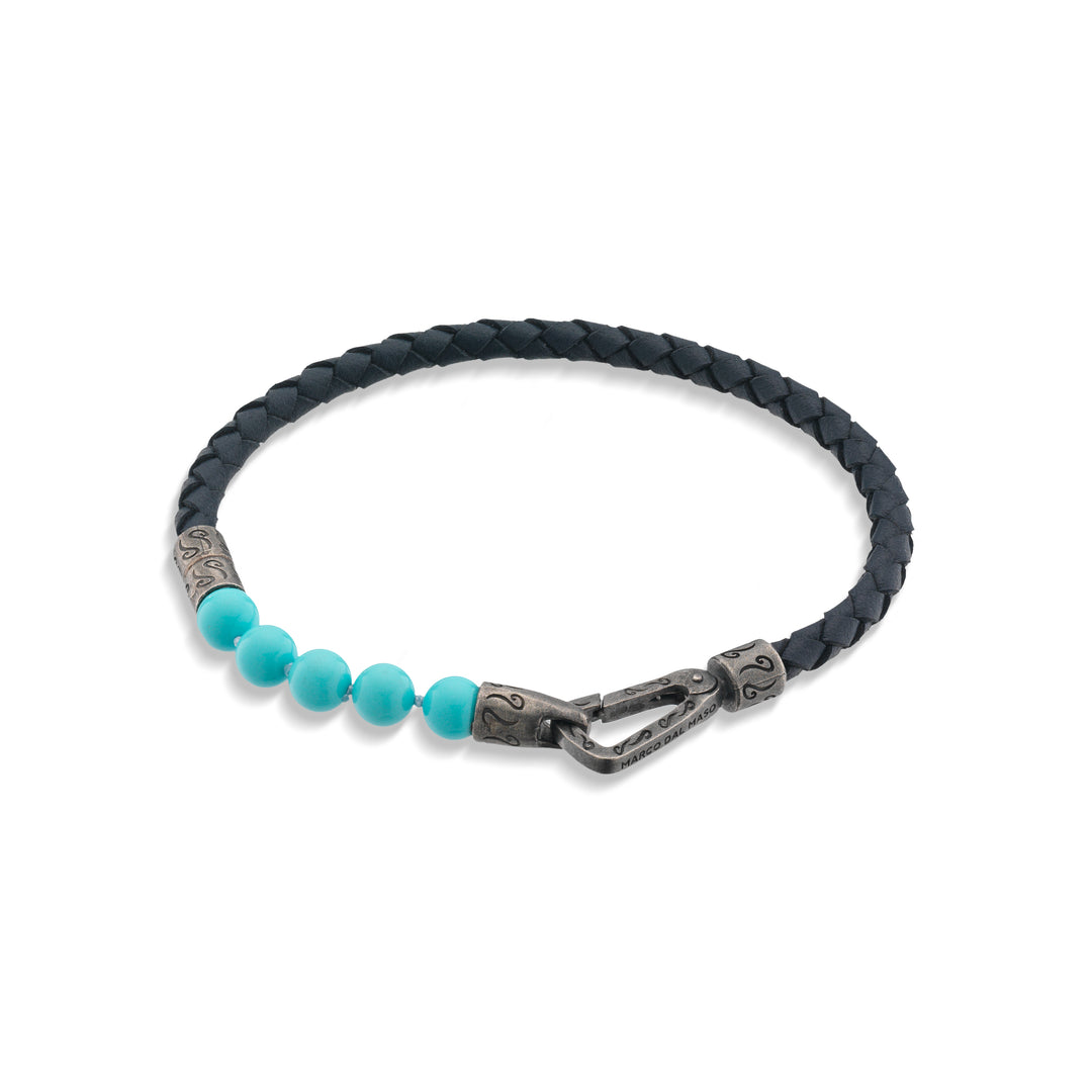 Turquoise Single Leather Bracelet