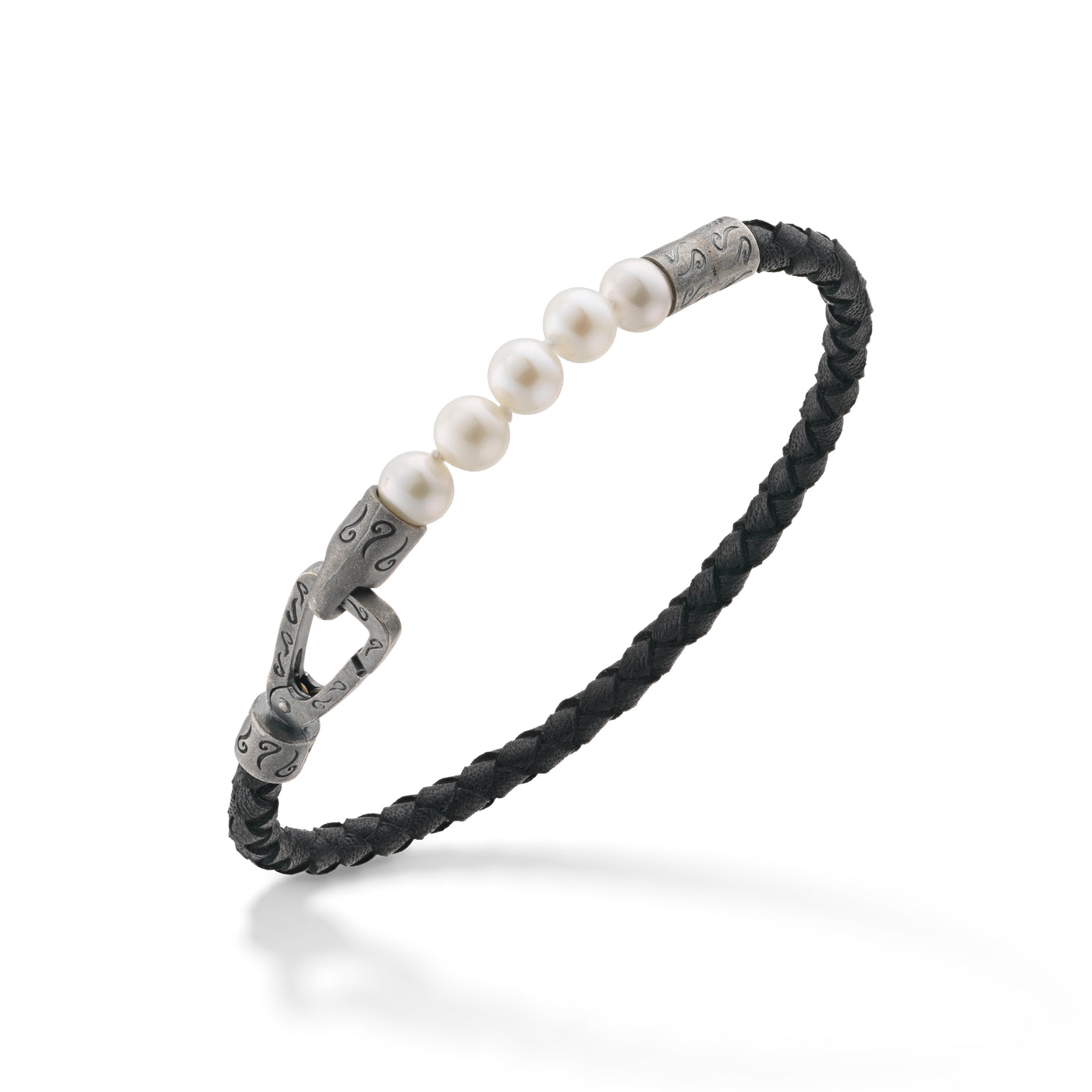 Pearls Single Leather Bracelet