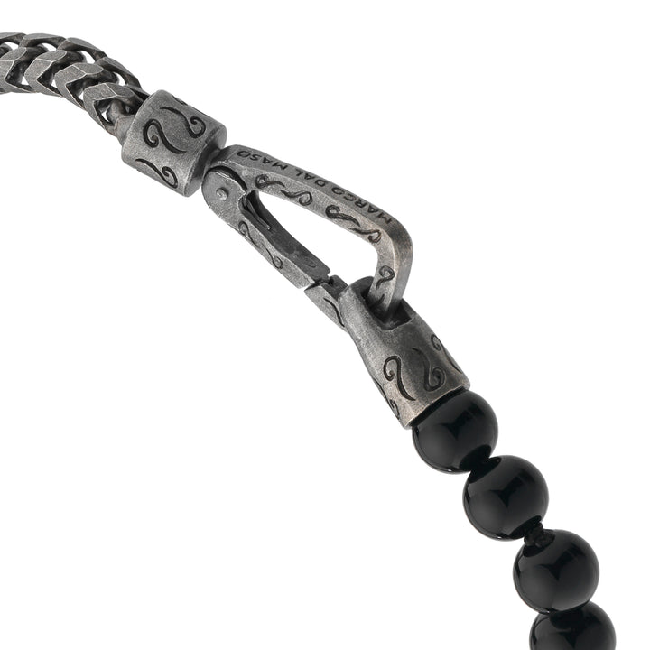ULYSSES Beaded Onyx Single Chain Bracelet