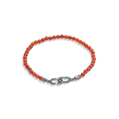 THE LINK Mini Carnelian Beaded Eternity Bracelet