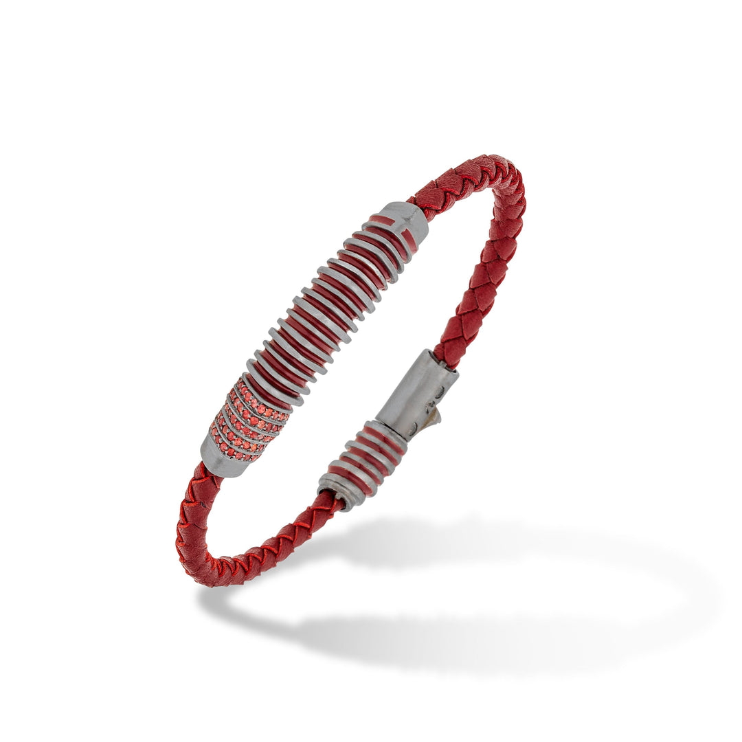 Acies Red Bracelet  with Red Sapphires ct.1,10 and red enamel