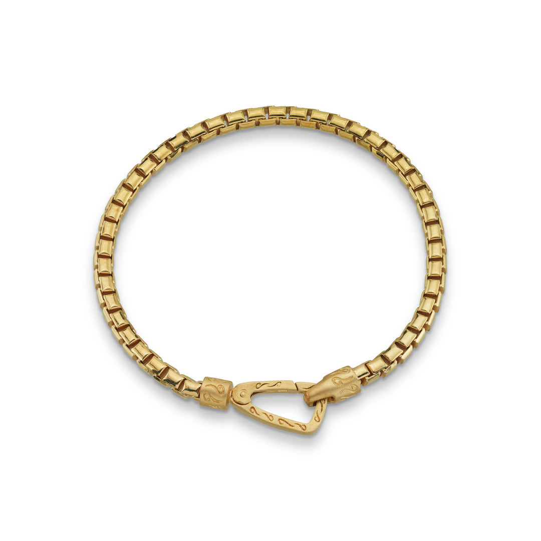 Ulysses Tubular 18K Rose Gold Vermeil Bracelet, polish chain and matte clasp