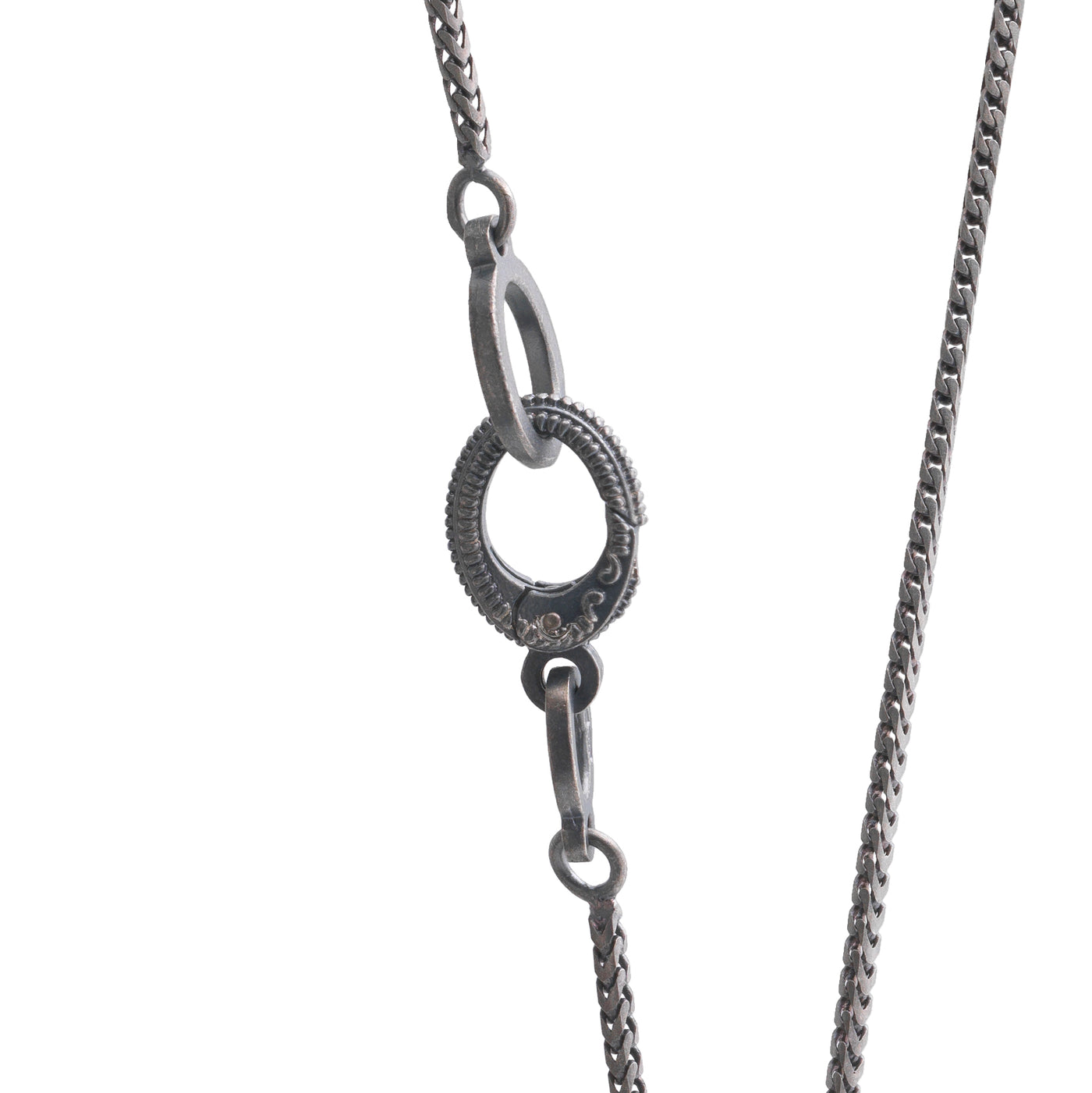 Calyx Onyx and Oxidized Silver Pendant