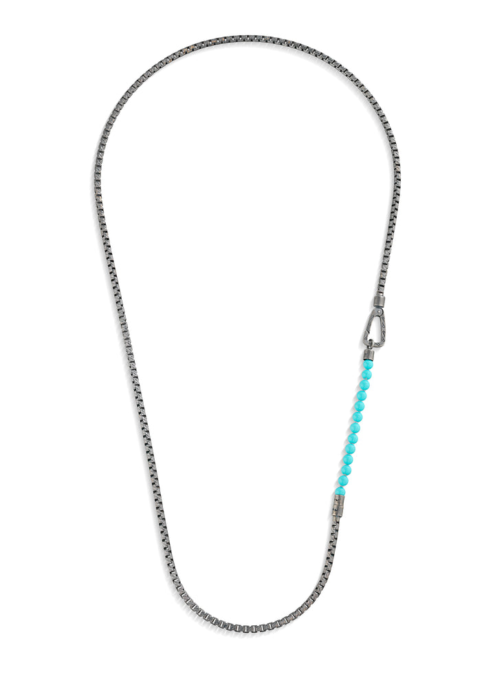 Ulysses Mini Turquoise Beaded Chain Necklace