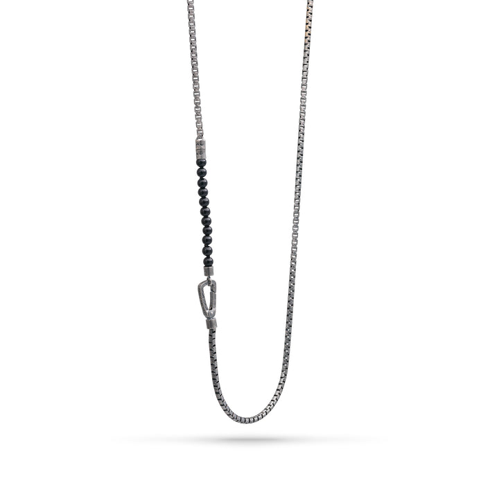 Ulysses Mini Onyx Beaded Chain Necklace