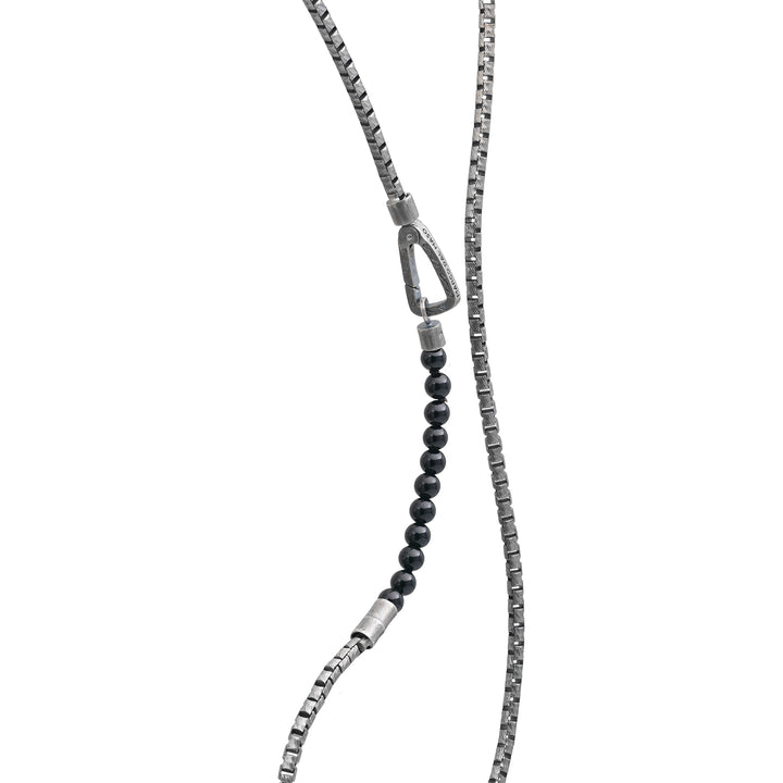 Ulysses Mini Onyx Beaded Chain Necklace