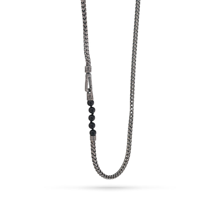 Ulysses Onyx Beads Chain Necklace