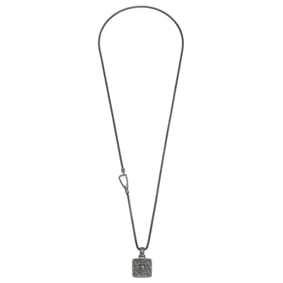 Ara Square Pendant with Centre Gemstone