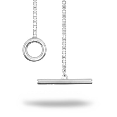 ACIES Triple White Polished Silver Single Pendant with White Diamonds and ivory enamel