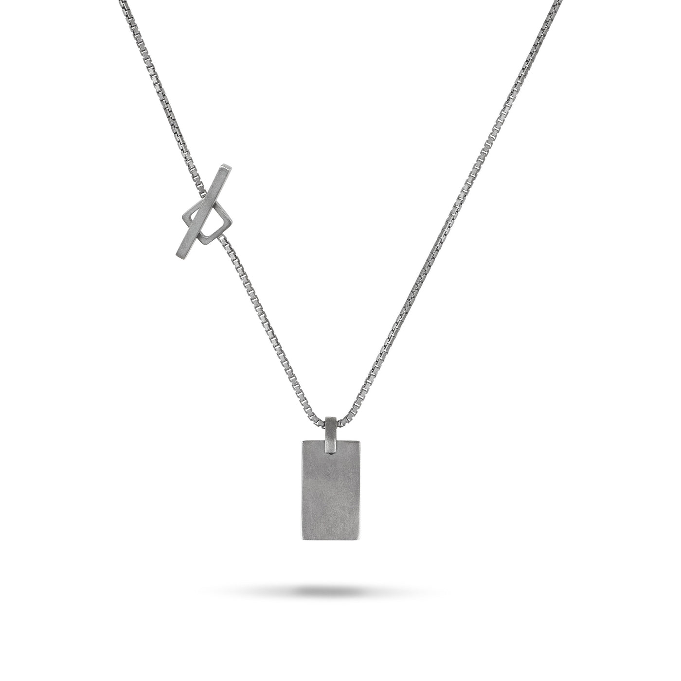 ELAN Oxidized Silver Tag with red enamel