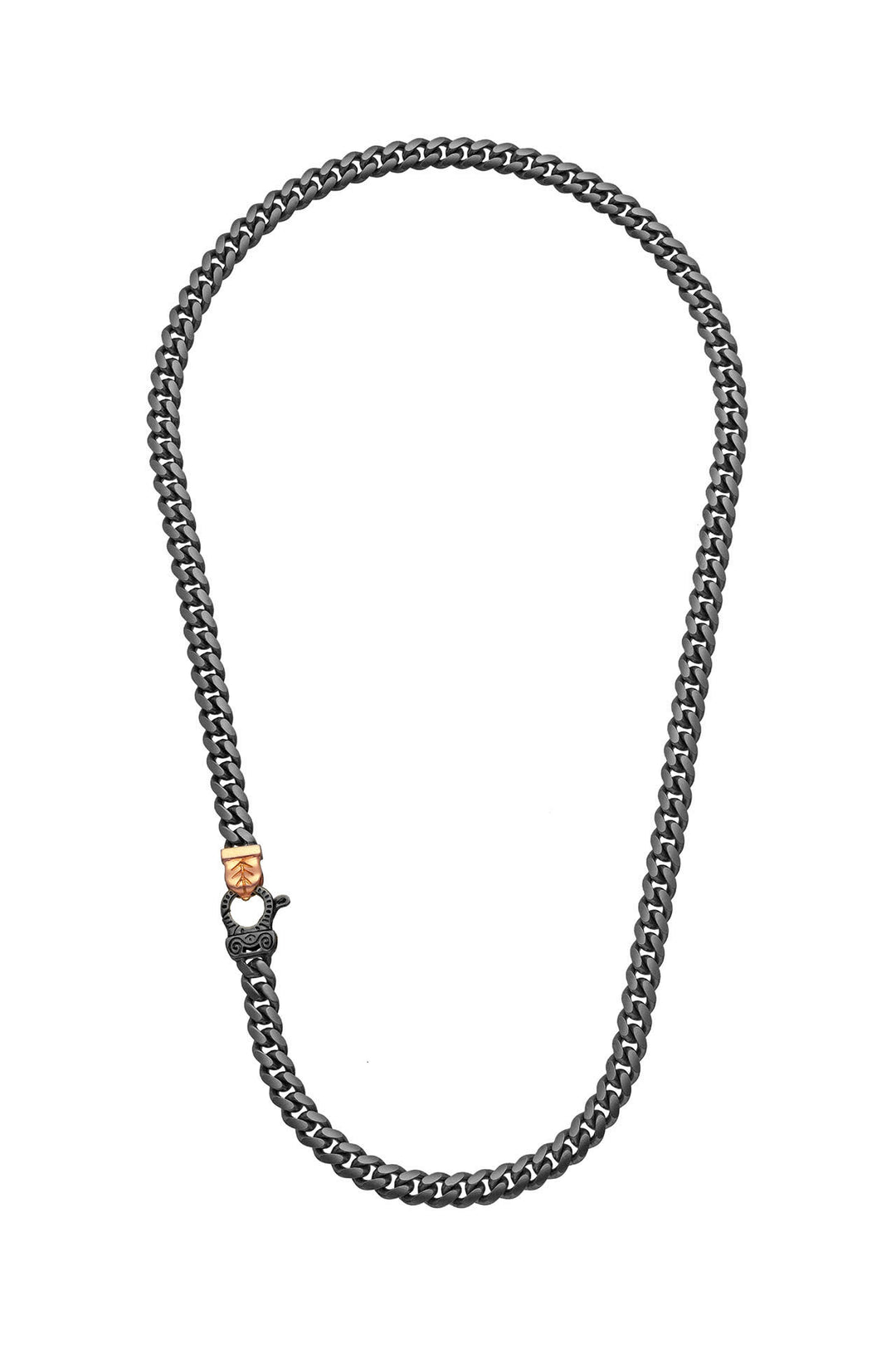ULYSSES 18K Rose Gold Vermeil and Oxidized Chain Necklace