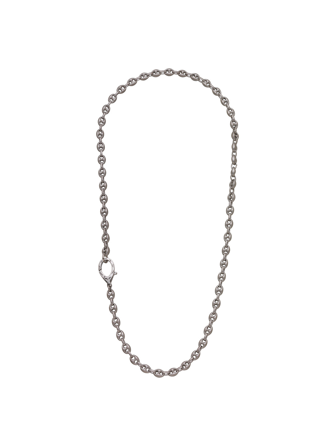Ulysses Marine Silver Necklace with Matte Chain and Polished Clasp