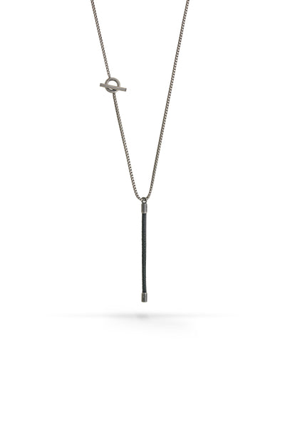 Lash Black Leather Pendant