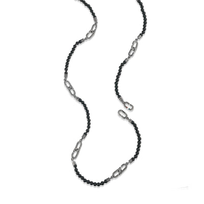 THE LINK Beaded Onyx Chain