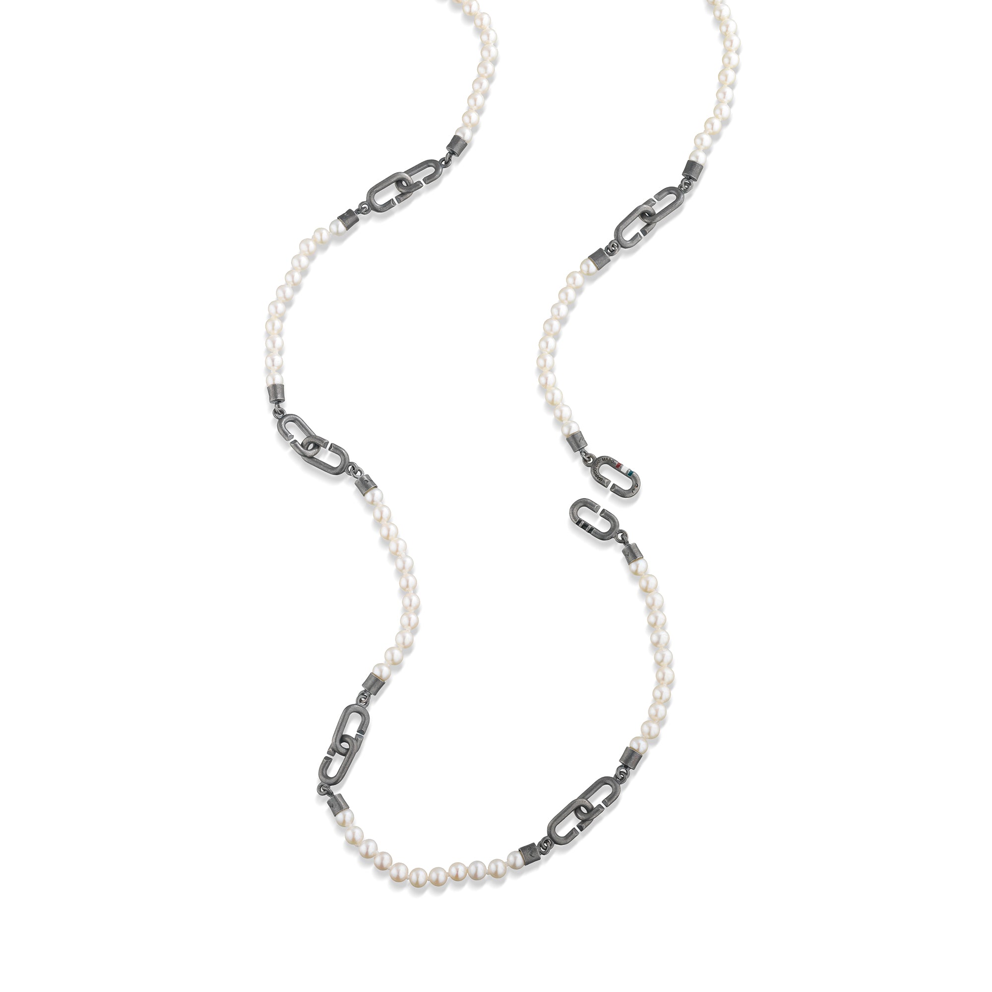 pearl ribbon chain necklace – tanakadaisuke