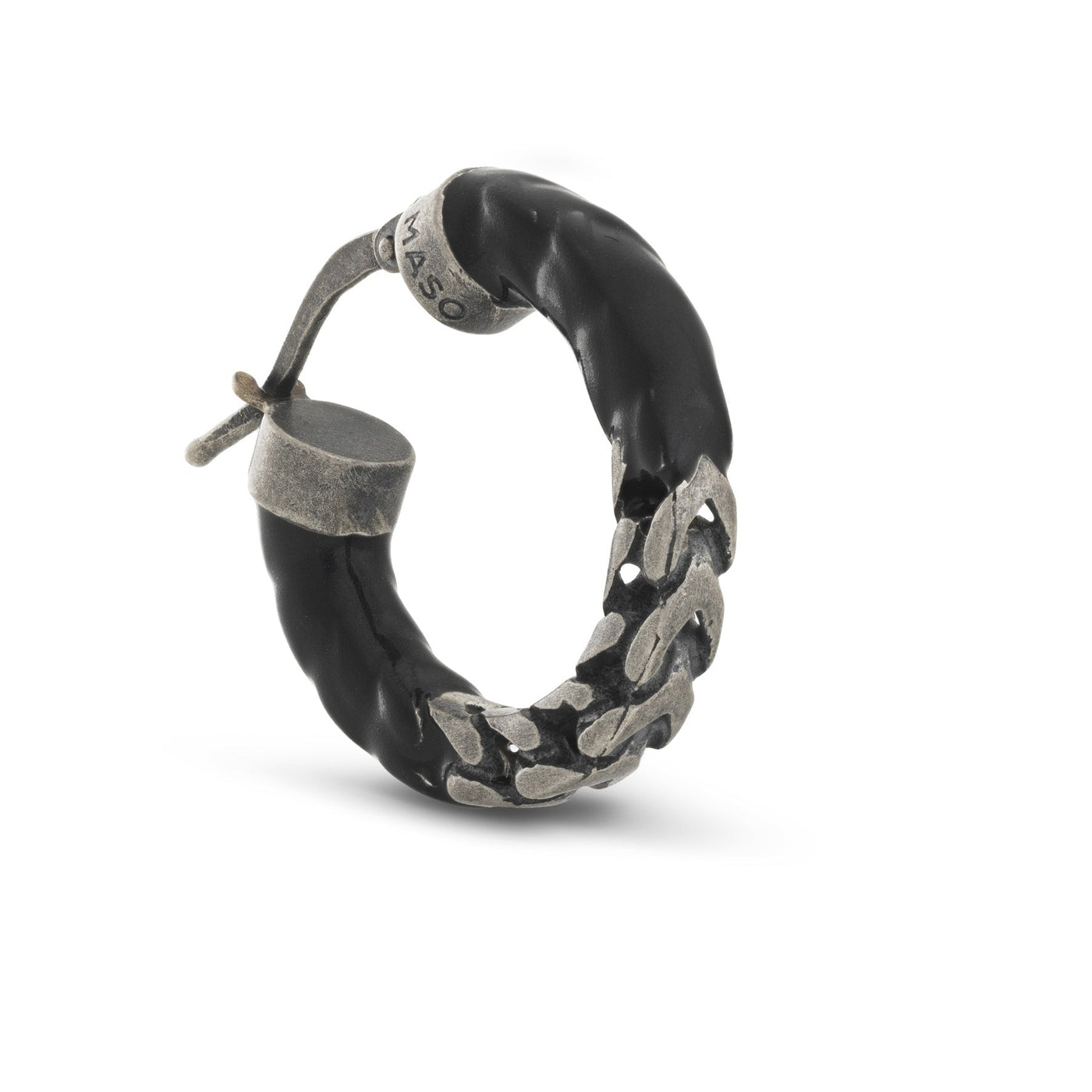 Ulysses Dipped Oxidized Silver Earring