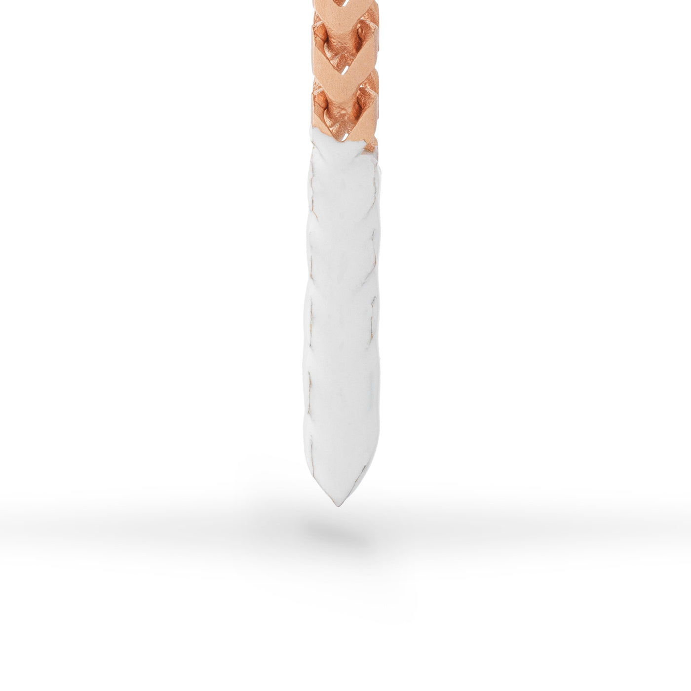 ULYSSES Drop Dipped 18K Rose Gold Vermeil Earring with ivory enamel