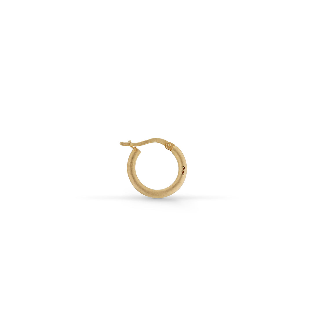ULYSSES Slick 18K Matte Yellow Gold Vermeil Hoop Earring