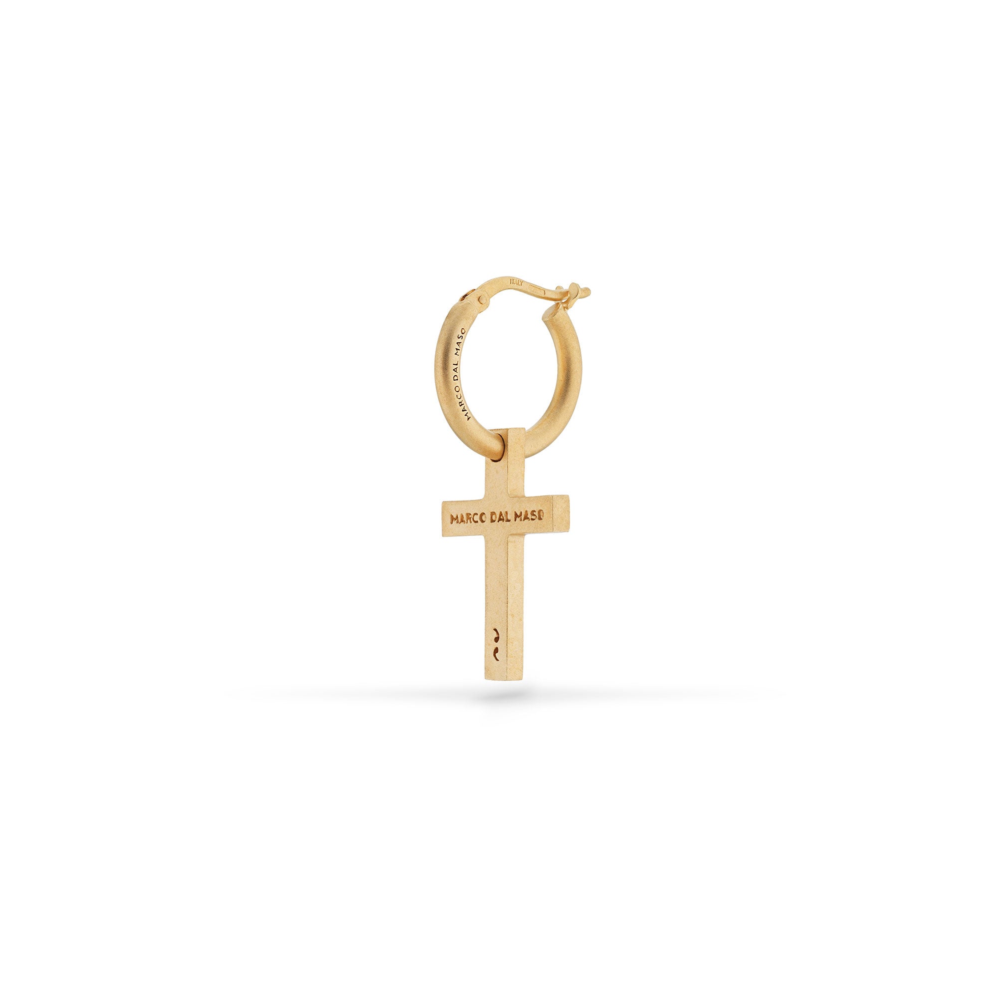 Gold Green Crystal Cross Huggie Hoop Earrings | Classy Women Collection