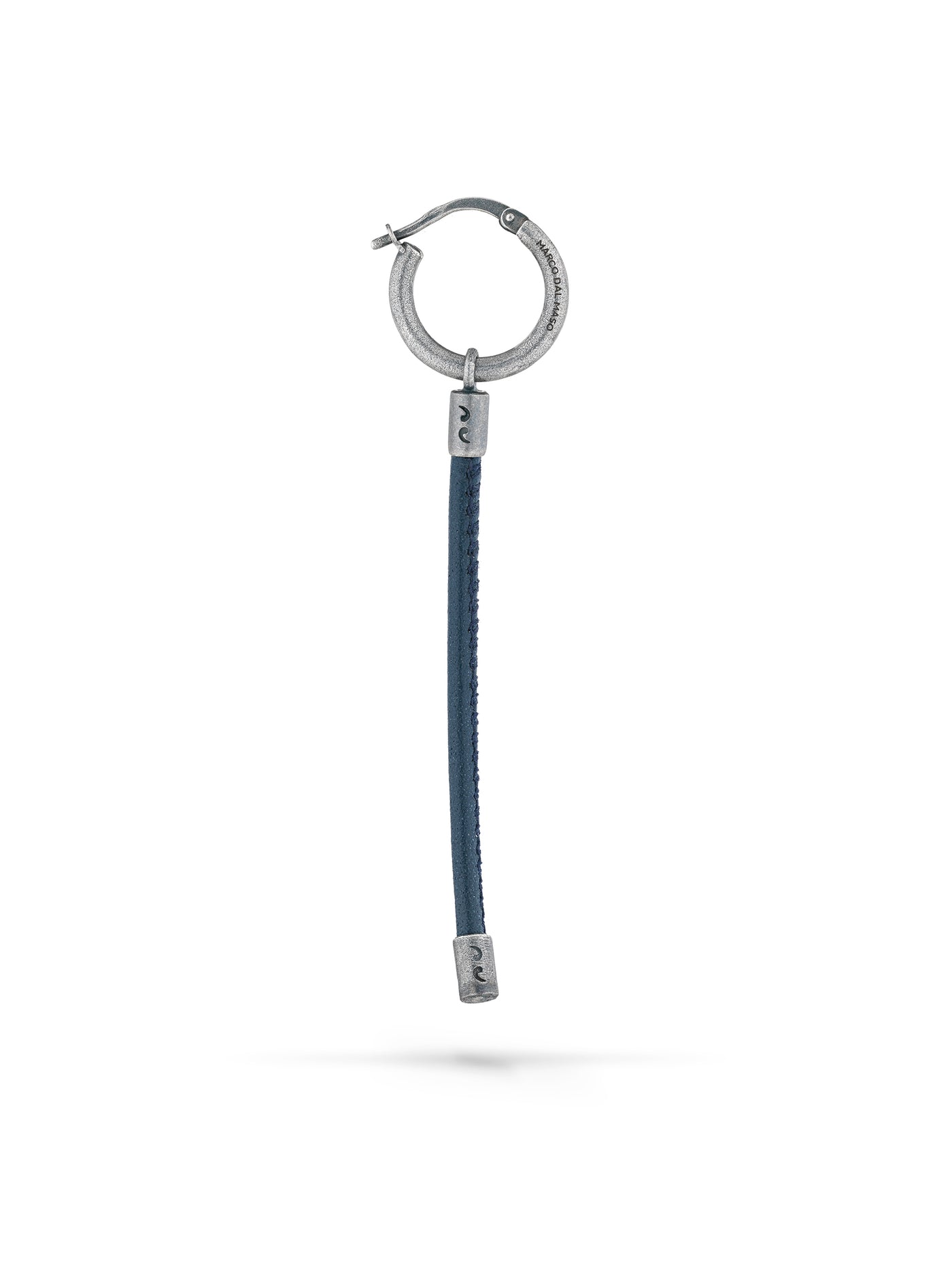 Lash Blue Leather Pendant Earring
