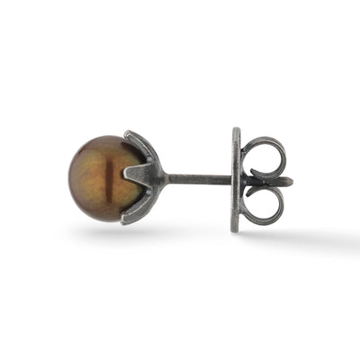 Calyx Mono Gold Pearl Earring