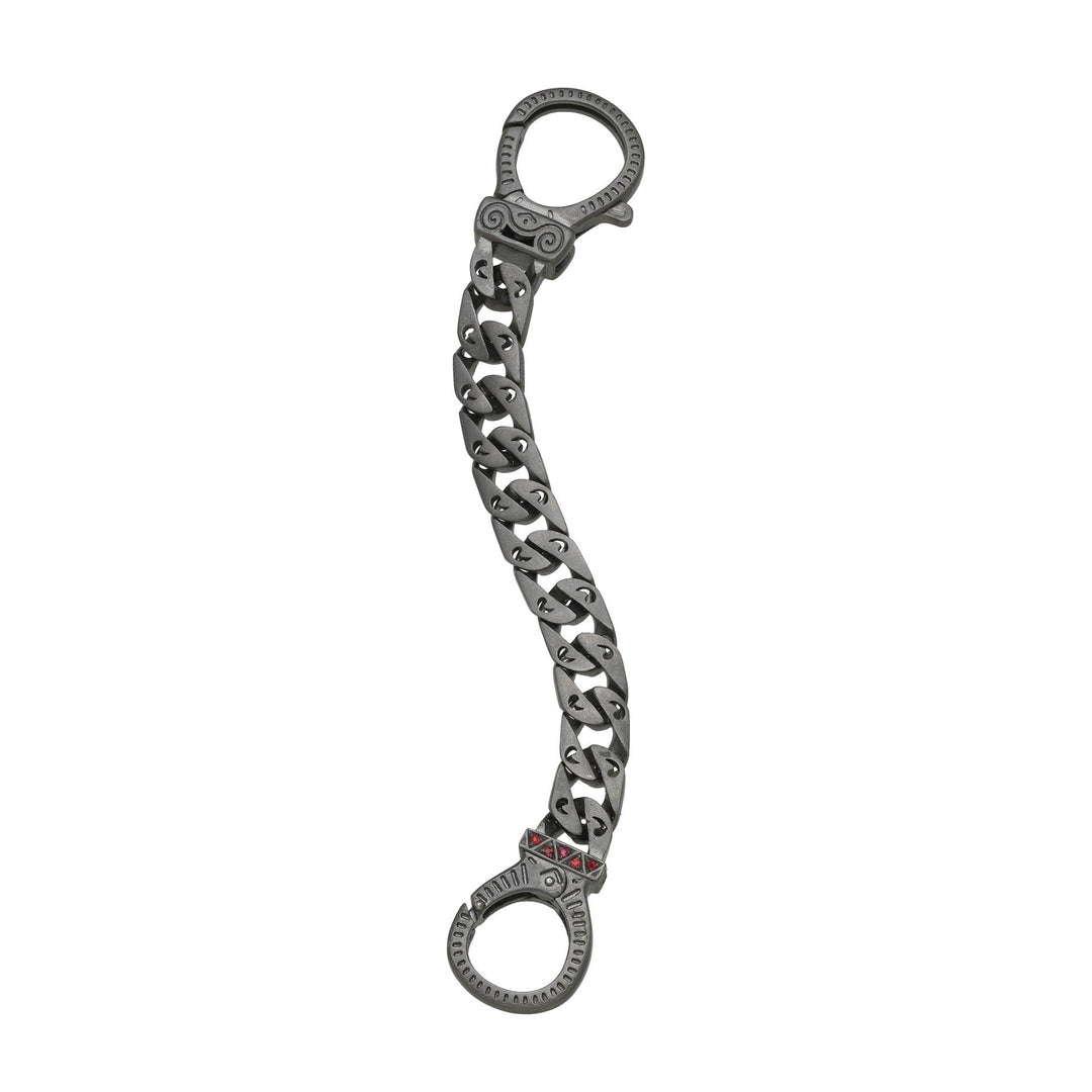 Flaming Tongue Burnished Silver Key Holder with Sapphires