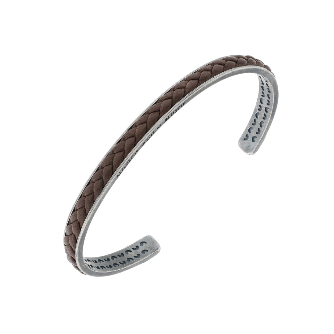Lash 5mm Leather Cuff with Brown Leather