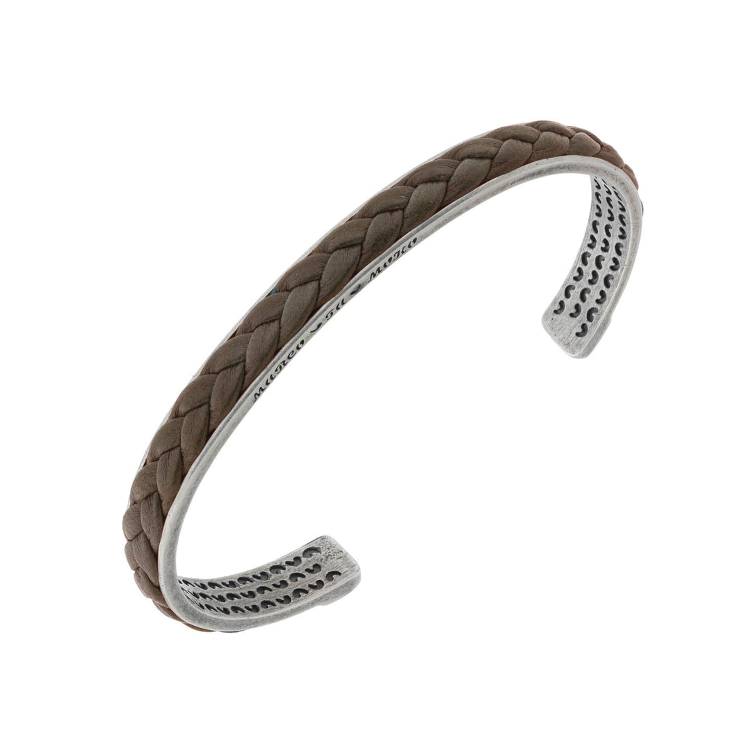 Lash 8mm Leather Cuff with Brown Leather