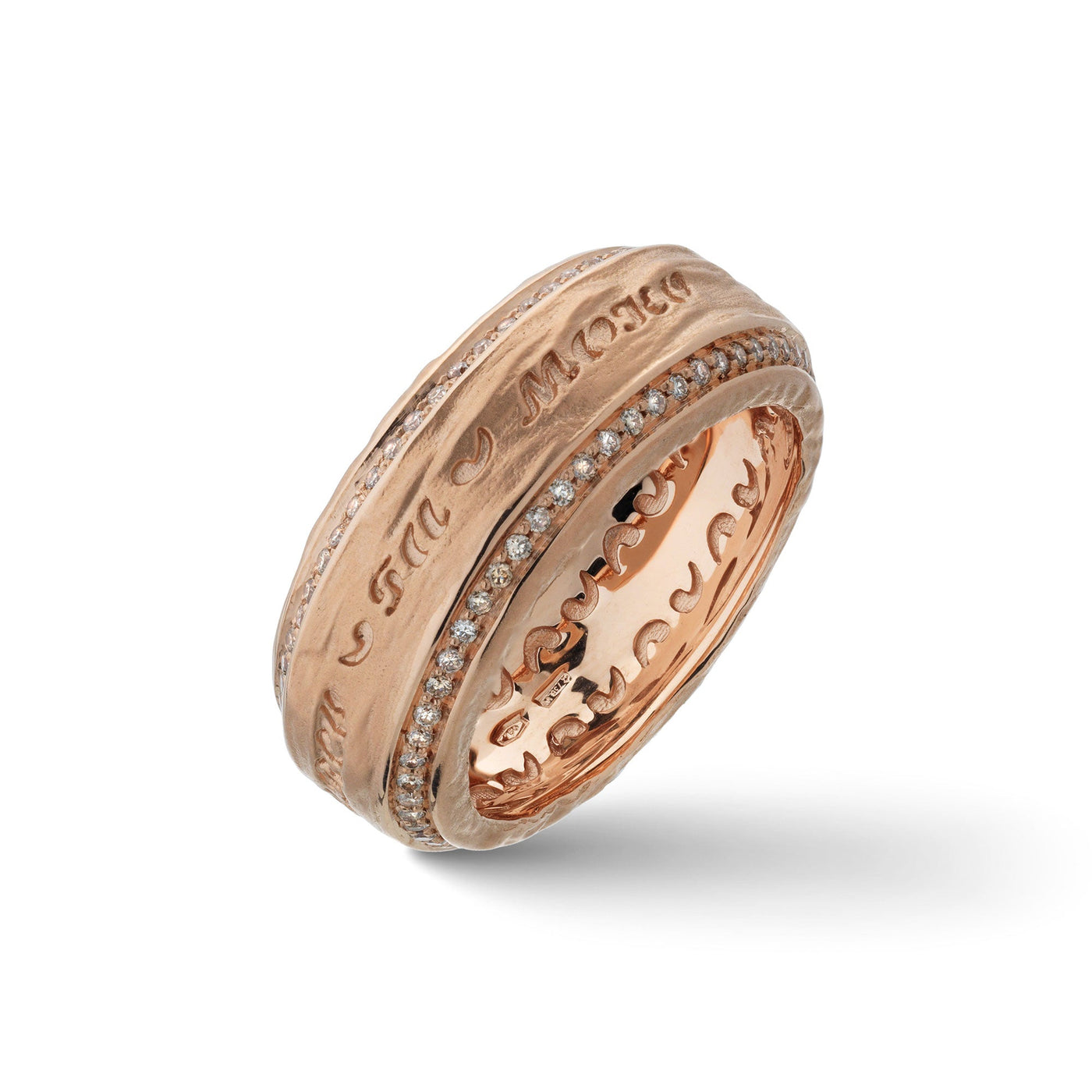 The Other Half II Ring with Champagne Diamonds with 18kt Rose Gold