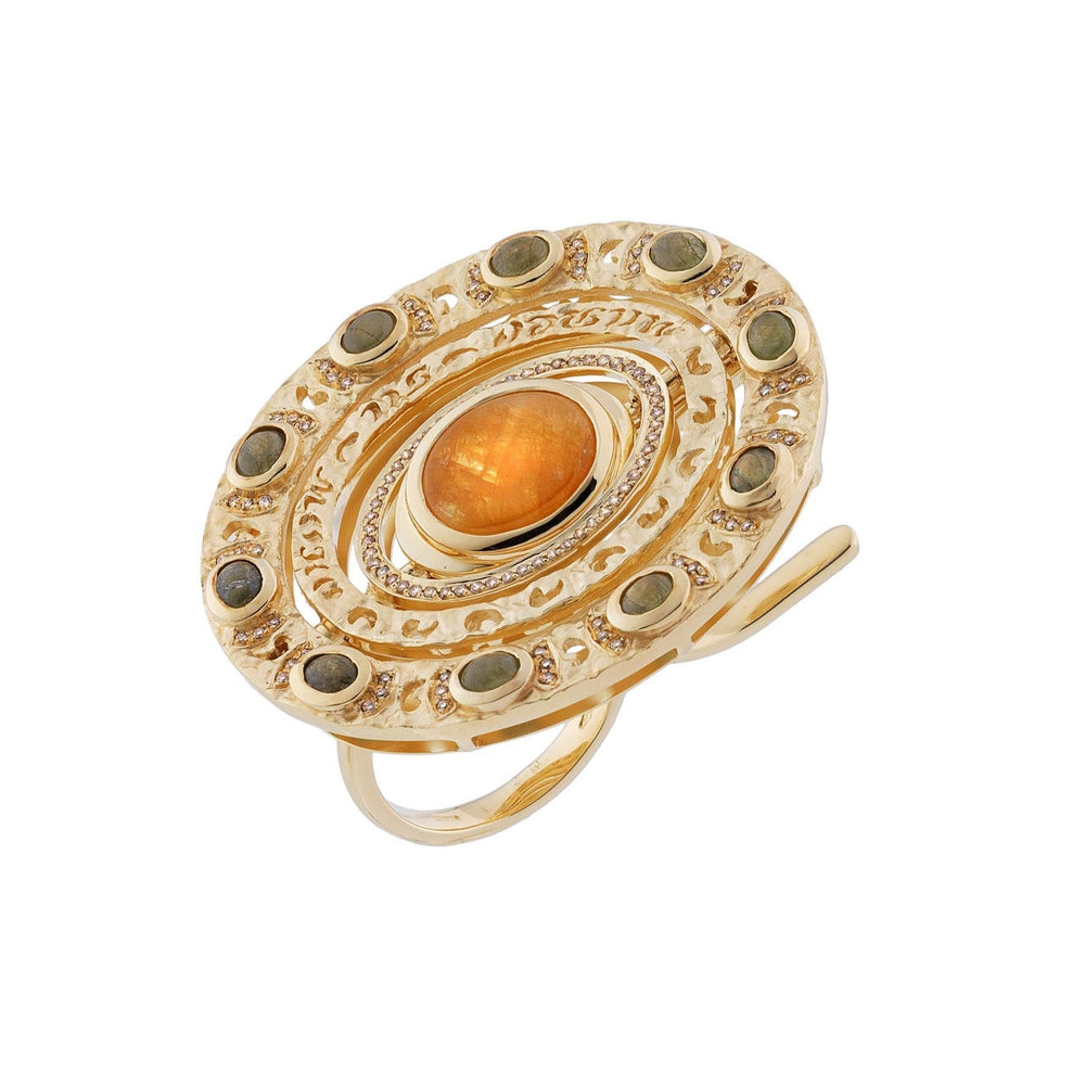 Regalia Oval Ring with Sapphires & Diamonds