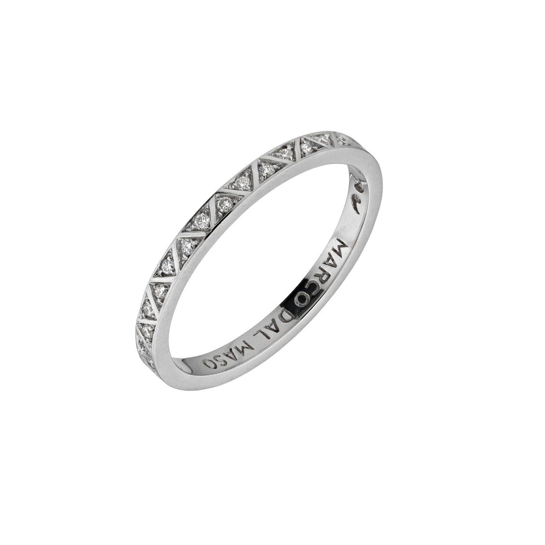 Manawa Eternity Ring with White Diamonds with 18kt White Gold