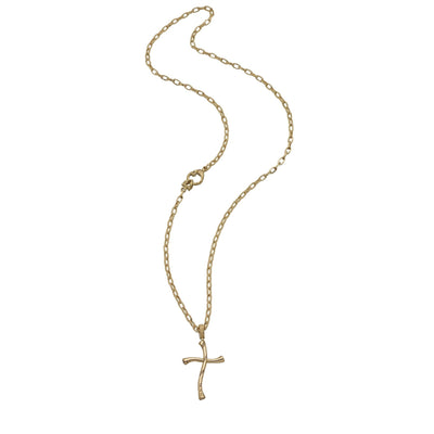 The Cross 18kt Gold Twisted Pendant