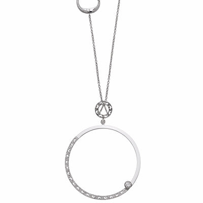 Amaia Polished and Textured Hoop Pendant