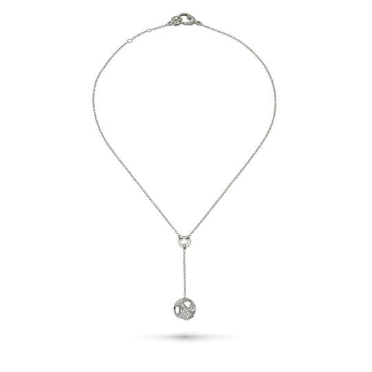 Explosion of Joy Grand Pendant with White Diamonds with 18kt White Gold