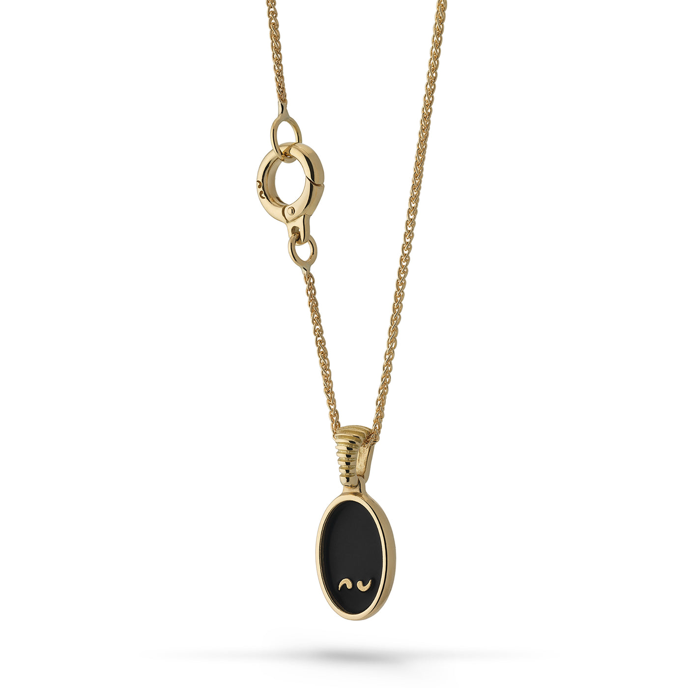 FRAME Black Enameled 18k Pendant